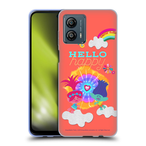 Trolls Graphics Poppy Branch Rainbow Soft Gel Case for Motorola Moto G53 5G