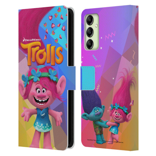 Trolls Snack Pack Poppy Leather Book Wallet Case Cover For Samsung Galaxy A14 5G