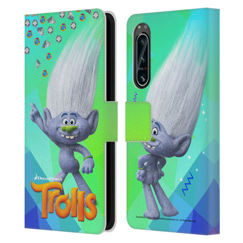 Trolls Snack Pack Guy Diamond Leather Book Wallet Case Cover For Sony Xperia 5 IV