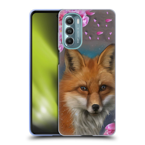 Ash Evans Animals Fox Peonies Soft Gel Case for Motorola Moto G Stylus 5G (2022)
