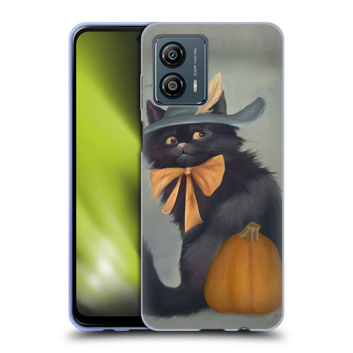 Ash Evans Black Cats 2 Halloween Pumpkin Soft Gel Case for Motorola Moto G53 5G