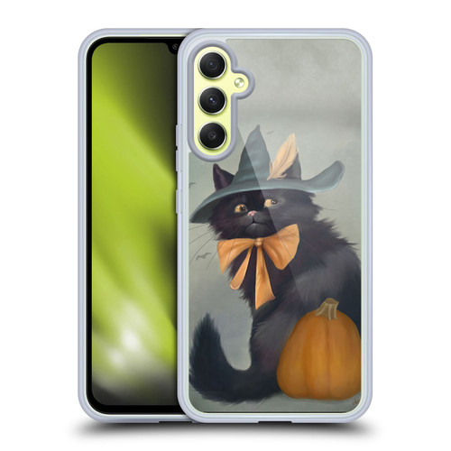 Ash Evans Black Cats 2 Halloween Pumpkin Soft Gel Case for Samsung Galaxy A34 5G