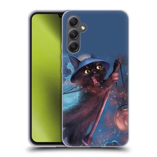 Ash Evans Black Cats 2 Magical Witch Soft Gel Case for Samsung Galaxy A34 5G