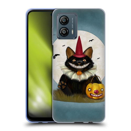 Ash Evans Black Cats 2 Halloween Cat Soft Gel Case for Motorola Moto G53 5G