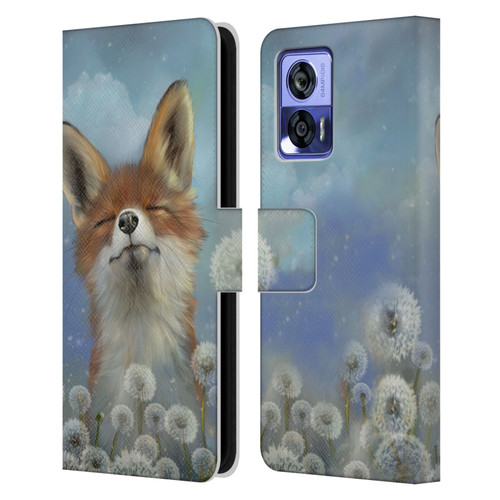 Ash Evans Animals Dandelion Fox Leather Book Wallet Case Cover For Motorola Edge 30 Neo 5G