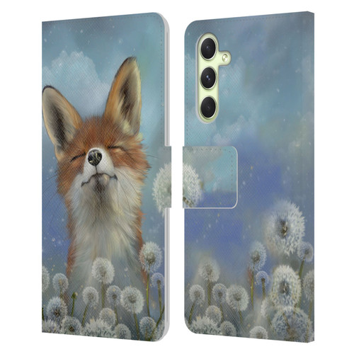 Ash Evans Animals Dandelion Fox Leather Book Wallet Case Cover For Samsung Galaxy A54 5G