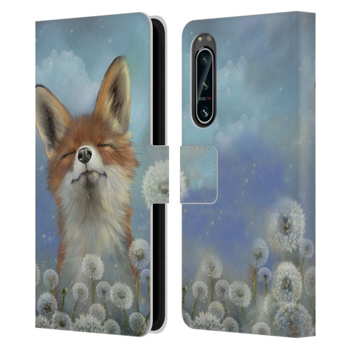 Ash Evans Animals Dandelion Fox Leather Book Wallet Case Cover For Sony Xperia 5 IV