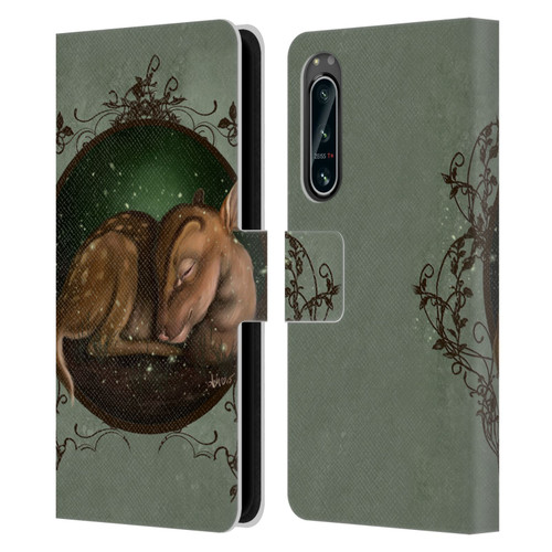 Ash Evans Animals Foundling Fawn Leather Book Wallet Case Cover For Sony Xperia 5 IV
