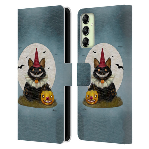 Ash Evans Black Cats 2 Party Cat Leather Book Wallet Case Cover For Samsung Galaxy A14 5G
