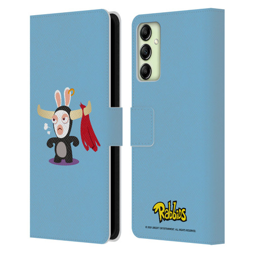 Rabbids Costumes Bull Leather Book Wallet Case Cover For Samsung Galaxy A14 5G