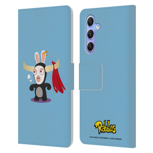 Rabbids Costumes Bull Leather Book Wallet Case Cover For Samsung Galaxy A34 5G