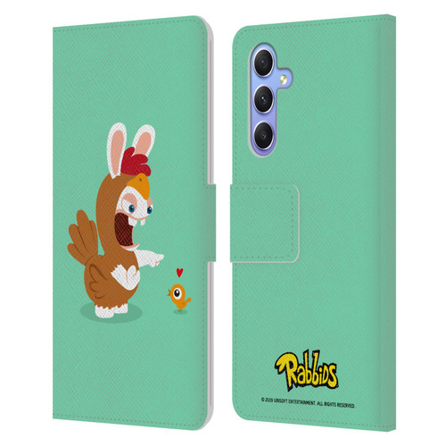 Rabbids Costumes Chicken Leather Book Wallet Case Cover For Samsung Galaxy A34 5G