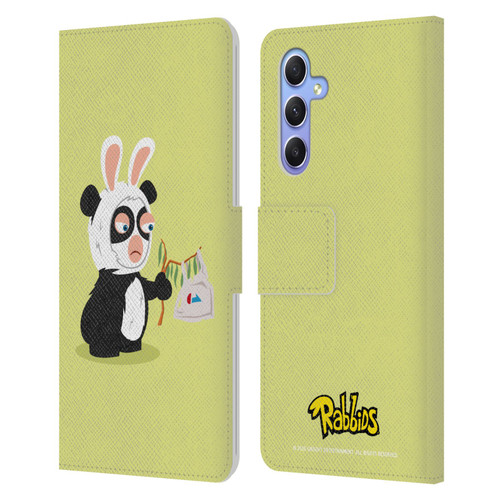 Rabbids Costumes Panda Leather Book Wallet Case Cover For Samsung Galaxy A34 5G