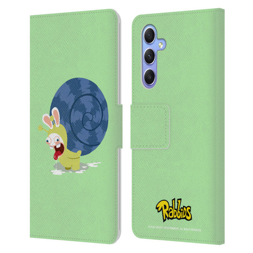 Rabbids Costumes Snail Leather Book Wallet Case Cover For Samsung Galaxy A34 5G