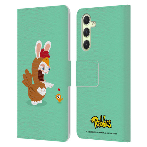 Rabbids Costumes Chicken Leather Book Wallet Case Cover For Samsung Galaxy A54 5G