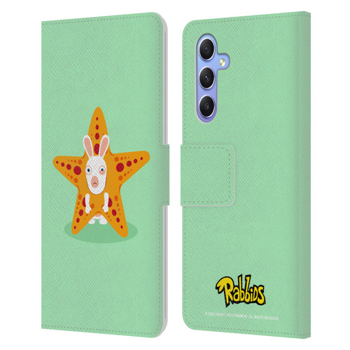 Rabbids Costumes Starfish Leather Book Wallet Case Cover For Samsung Galaxy A34 5G