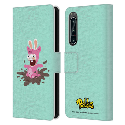Rabbids Costumes Pig Leather Book Wallet Case Cover For Sony Xperia 5 IV