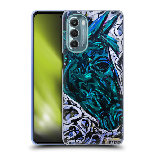 Mad Dog Art Gallery Animals Blue Horse Soft Gel Case for Motorola Moto G Stylus 5G (2022)