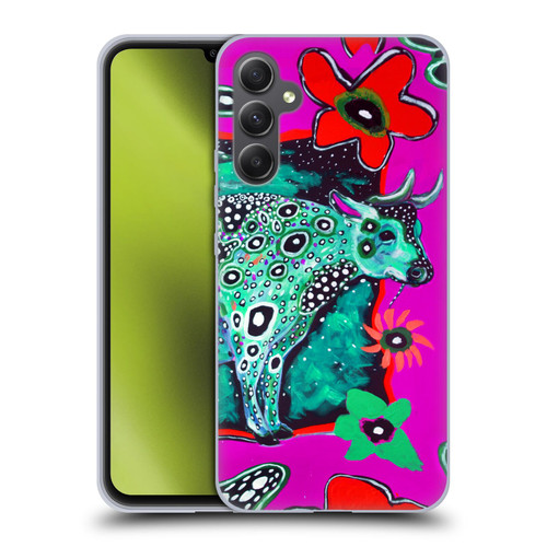 Mad Dog Art Gallery Animals Cosmic Cow Soft Gel Case for Samsung Galaxy A34 5G
