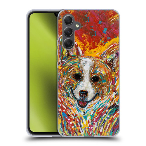 Mad Dog Art Gallery Dog 5 Corgi Soft Gel Case for Samsung Galaxy A34 5G