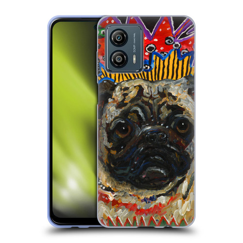 Mad Dog Art Gallery Dogs Pug Soft Gel Case for Motorola Moto G53 5G
