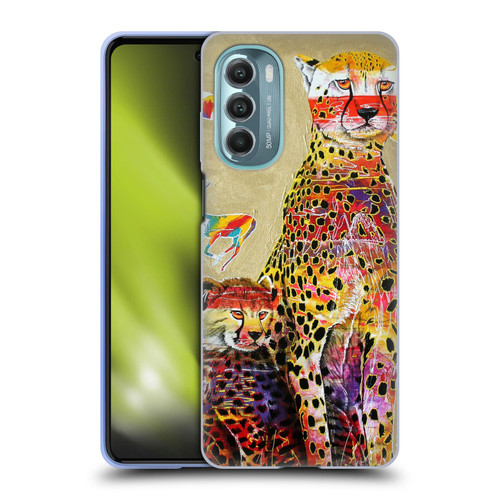 Graeme Stevenson Colourful Wildlife Cheetah Soft Gel Case for Motorola Moto G Stylus 5G (2022)