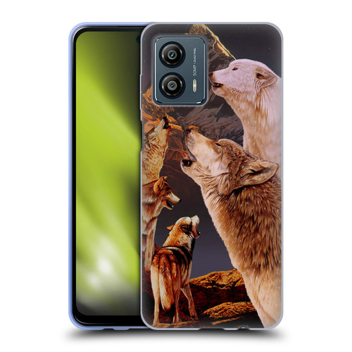 Graeme Stevenson Wildlife Wolves 2 Soft Gel Case for Motorola Moto G53 5G