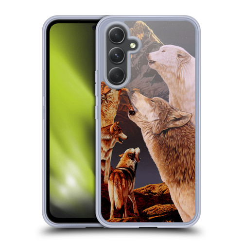 Graeme Stevenson Wildlife Wolves 2 Soft Gel Case for Samsung Galaxy A54 5G