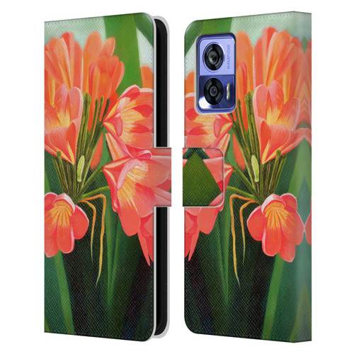 Graeme Stevenson Assorted Designs Flowers 2 Leather Book Wallet Case Cover For Motorola Edge 30 Neo 5G