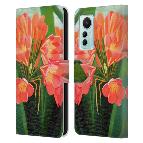 Graeme Stevenson Assorted Designs Flowers 2 Leather Book Wallet Case Cover For Xiaomi 12 Lite