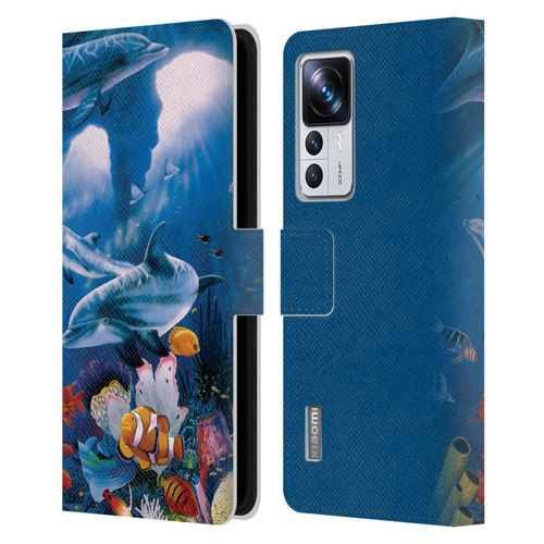 Graeme Stevenson Assorted Designs Dolphins Leather Book Wallet Case Cover For Xiaomi 12T Pro