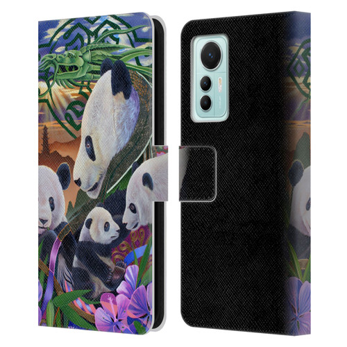 Graeme Stevenson Wildlife Pandas Leather Book Wallet Case Cover For Xiaomi 12 Lite