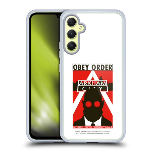 Batman Arkham City Graphics Hugo Strange Obey Order Soft Gel Case for Samsung Galaxy A34 5G