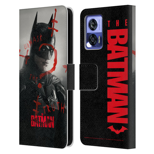 The Batman Posters Unmask The Truth Leather Book Wallet Case Cover For Motorola Edge 30 Neo 5G