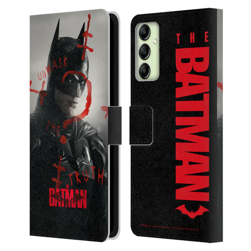 The Batman Posters Unmask The Truth Leather Book Wallet Case Cover For Samsung Galaxy A14 5G