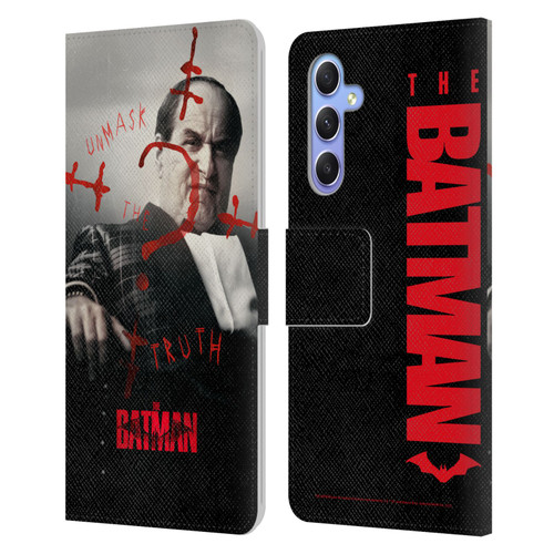 The Batman Posters Penguin Unmask The Truth Leather Book Wallet Case Cover For Samsung Galaxy A34 5G