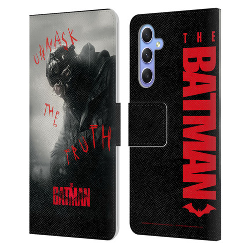 The Batman Posters Riddler Unmask The Truth Leather Book Wallet Case Cover For Samsung Galaxy A34 5G