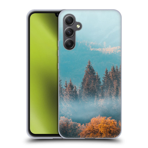 Patrik Lovrin Magical Foggy Landscape Autumn Forest Soft Gel Case for Samsung Galaxy A34 5G