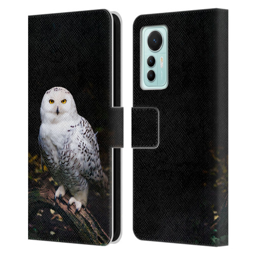 Patrik Lovrin Animal Portraits Majestic Winter Snowy Owl Leather Book Wallet Case Cover For Xiaomi 12 Lite