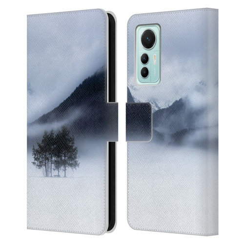 Patrik Lovrin Magical Foggy Landscape Fog, Mountains And A Tree Leather Book Wallet Case Cover For Xiaomi 12 Lite