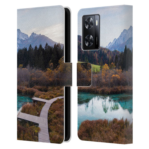 Patrik Lovrin Magical Lakes Zelenci, Slovenia In Autumn Leather Book Wallet Case Cover For OPPO A57s