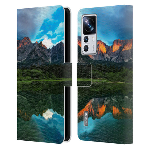 Patrik Lovrin Magical Lakes Burning Sunset Over Mountains Leather Book Wallet Case Cover For Xiaomi 12T Pro