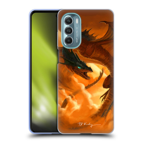 Piya Wannachaiwong Dragons Of Fire Sunrise Soft Gel Case for Motorola Moto G Stylus 5G (2022)