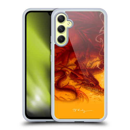 Piya Wannachaiwong Dragons Of Fire Treasure Soft Gel Case for Samsung Galaxy A34 5G