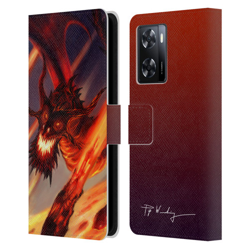 Piya Wannachaiwong Dragons Of Fire Soar Leather Book Wallet Case Cover For OPPO A57s