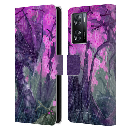 Piya Wannachaiwong Dragons Of Sea And Storms Spring Rain Dragon Leather Book Wallet Case Cover For OPPO A57s