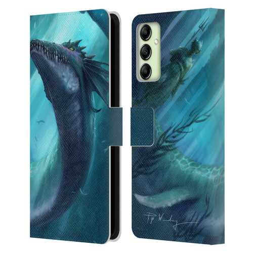 Piya Wannachaiwong Dragons Of Sea And Storms Dragon Of Atlantis Leather Book Wallet Case Cover For Samsung Galaxy A14 5G