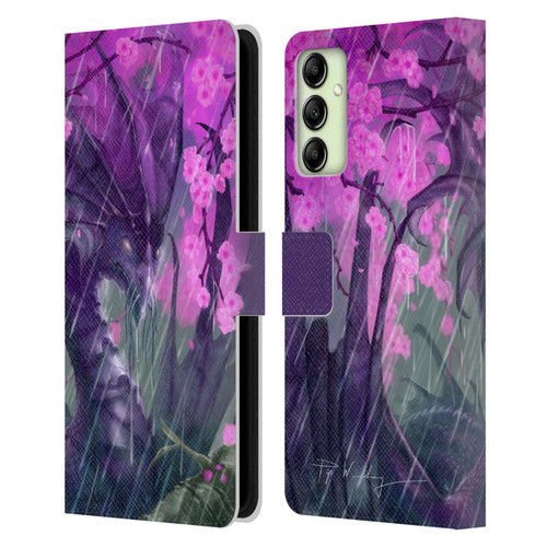 Piya Wannachaiwong Dragons Of Sea And Storms Spring Rain Dragon Leather Book Wallet Case Cover For Samsung Galaxy A14 5G