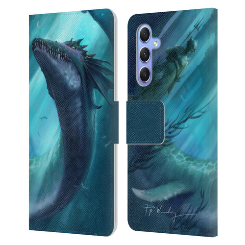 Piya Wannachaiwong Dragons Of Sea And Storms Dragon Of Atlantis Leather Book Wallet Case Cover For Samsung Galaxy A34 5G