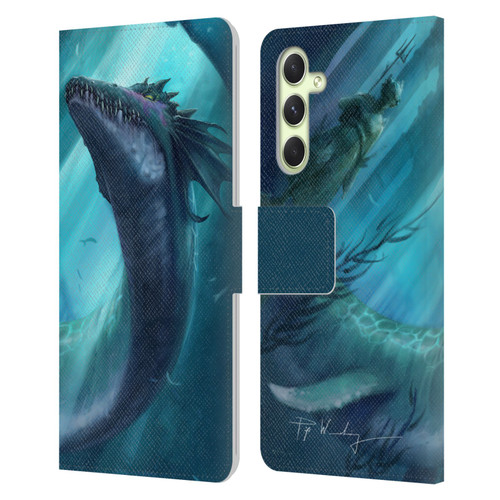 Piya Wannachaiwong Dragons Of Sea And Storms Dragon Of Atlantis Leather Book Wallet Case Cover For Samsung Galaxy A54 5G